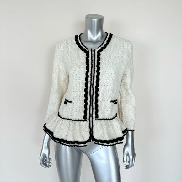 RED Valentino women sweater zipper jacket size L Authentic - Picture 1 of 8